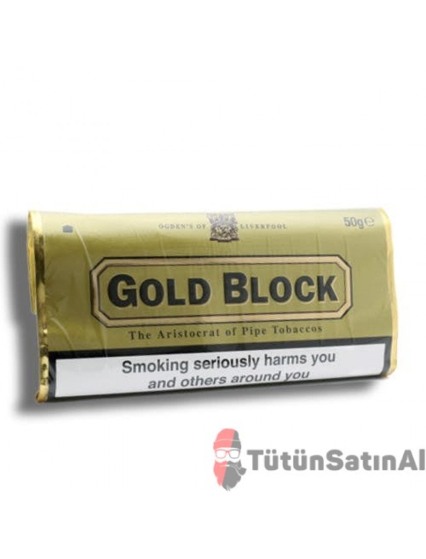 Gold Block İthal Paket Pipo Tütünü 50gr Gold Block İthal Paket Pipo Tütünü 50gr
