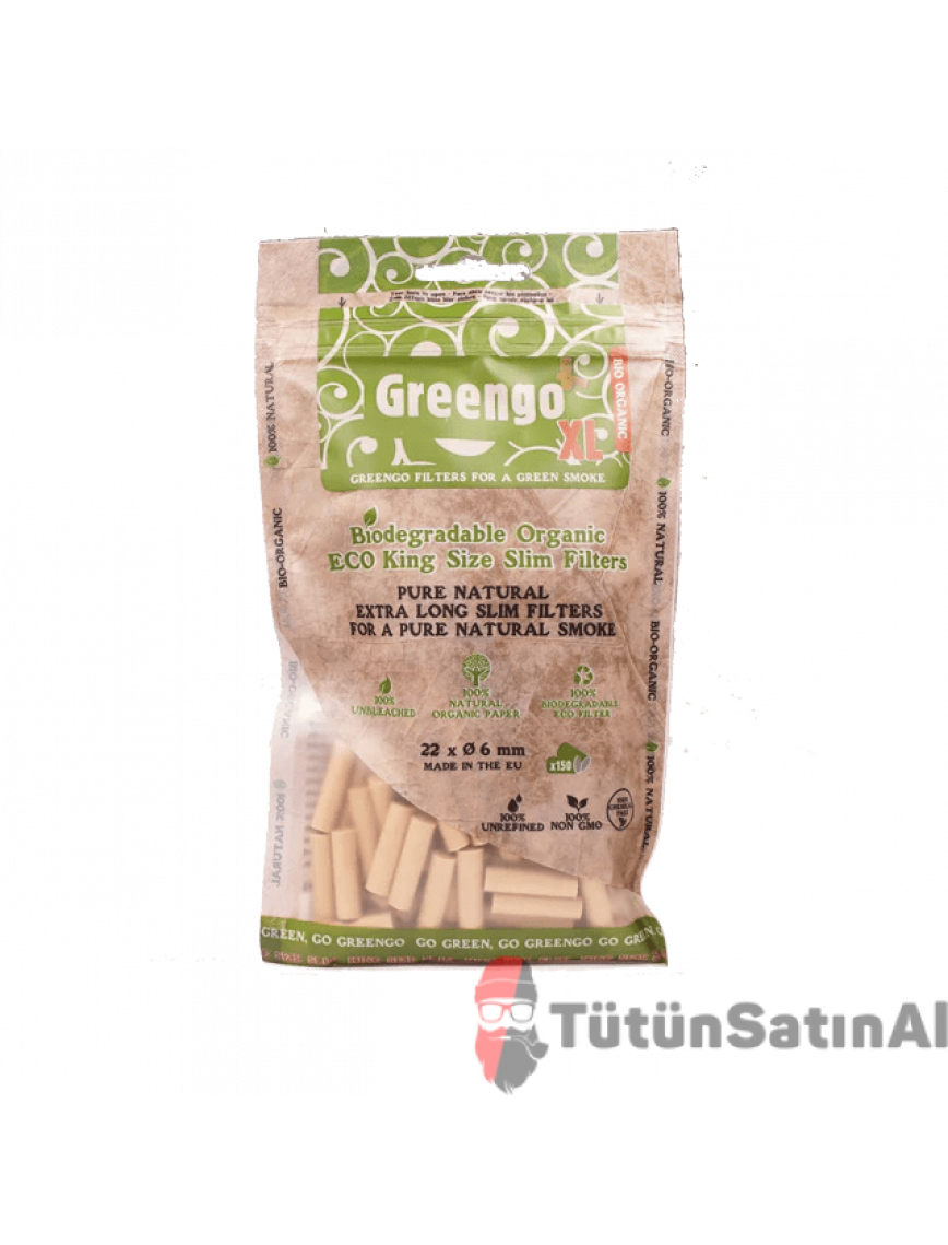 Greengo Organic Eco Slim XL (22 X 6 mm) Poşet Filtre Greengo Organic Eco Slim XL (22 X 6 mm) Poşet Filtre