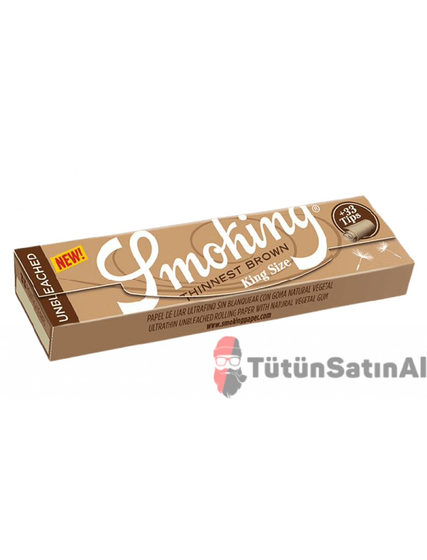 Smoking Thinnest Brown Zıvanalı Sigara Sarma Kağıdı Smoking Thinnest Brown Zıvanalı Sigara Sarma Kağıdı