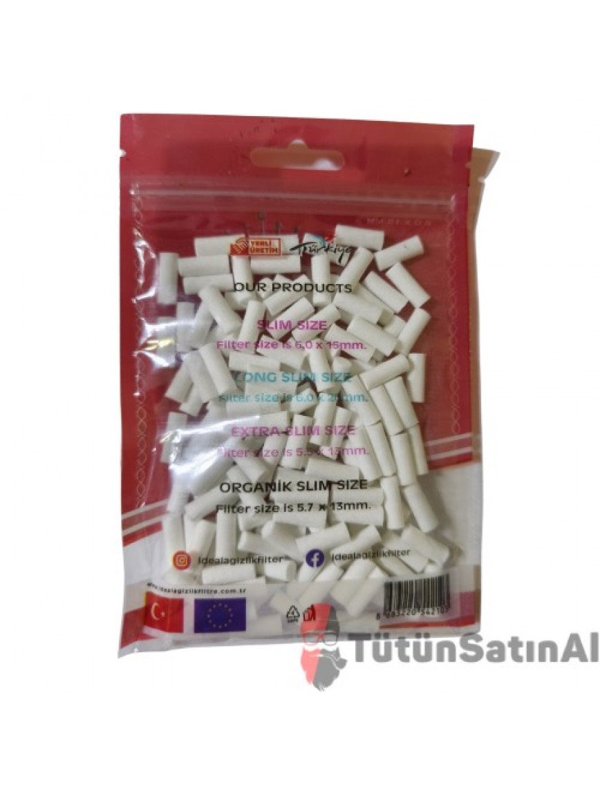 İdeal Ultra Premium Slim Filtre 6x15mm 150'li İdeal Ultra Premium Slim Filtre 6x15mm 150'li