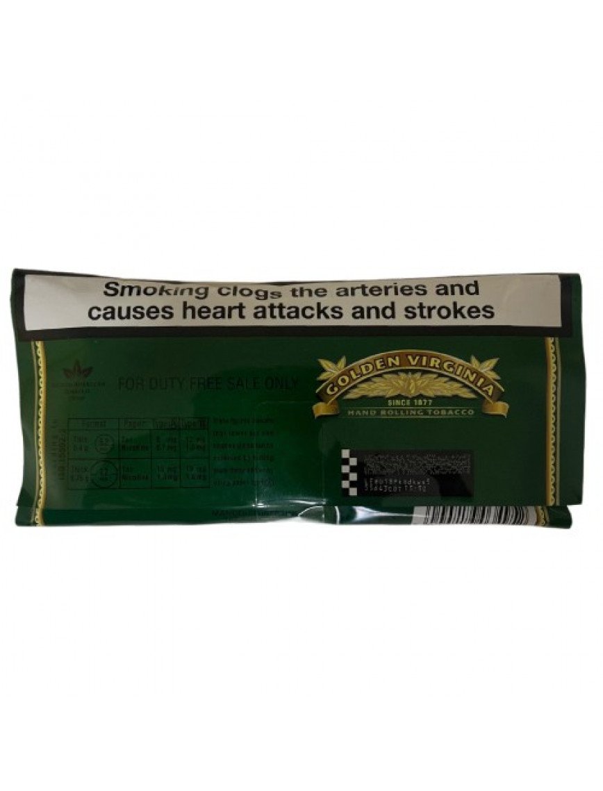 Golden Virginia Orijinal Yeşil (Duty Free) Tütün – 50 Gr Golden Virginia Orijinal Yeşil (Duty Free) Tütün – 50 Gr