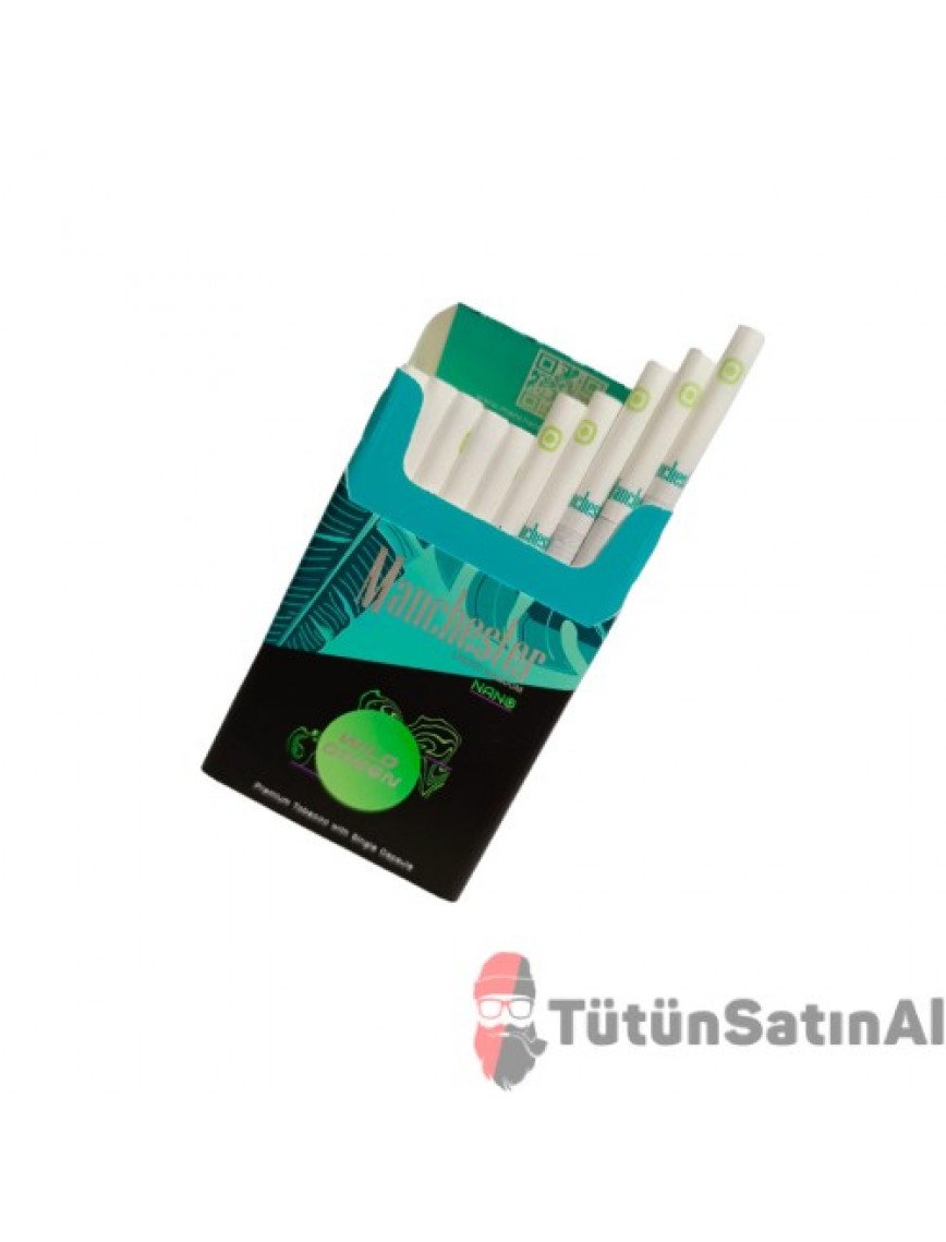 Manchester Nano Wild Green Mentollü Slim Sigara (Mentol Nane Aromalı) Manchester Nano Wild Green Mentollü Slim Sigara (Mentol Nane Aromalı)