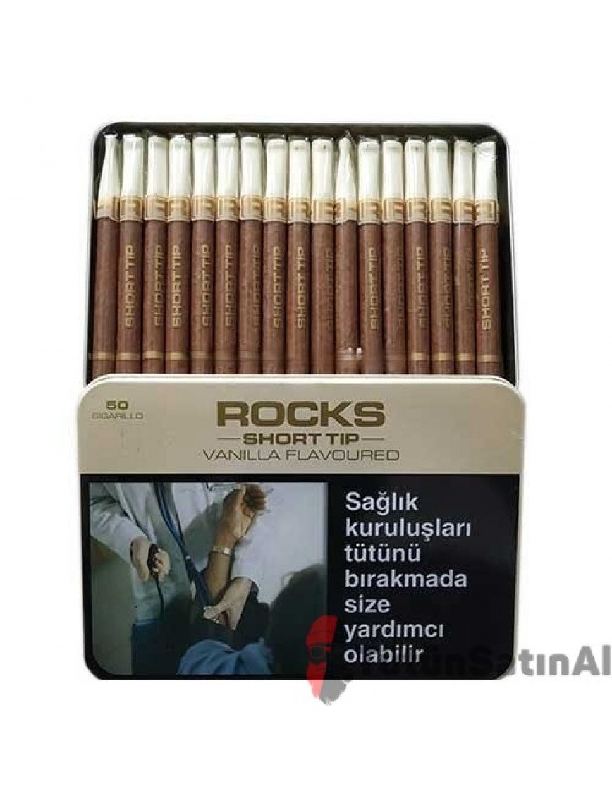 Rocks Short Tip Vanilla Sigarillo - Vanilya Aromalı Rocks Short Tip Vanilla Sigarillo - Vanilya Aromalı