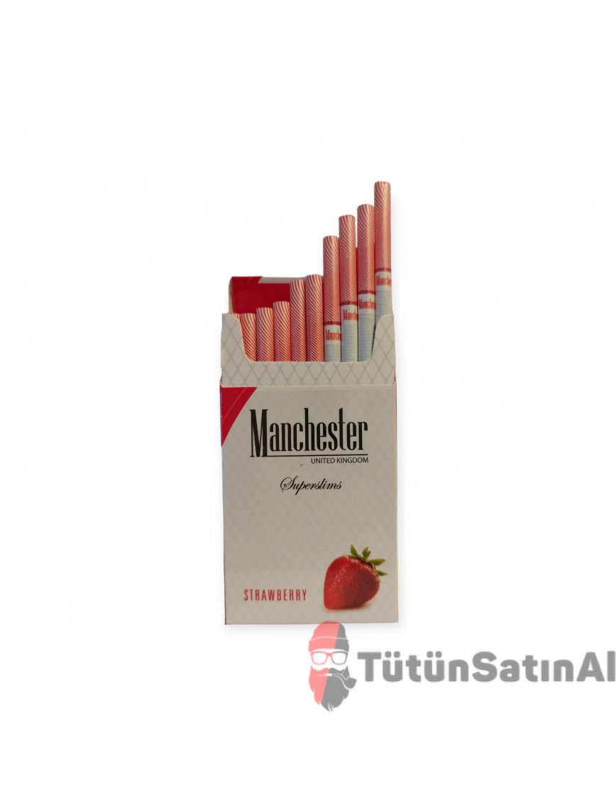 Manchester Superslims Strawberry - Çilekli Sigara Manchester Superslims Strawberry - Çilekli Sigara